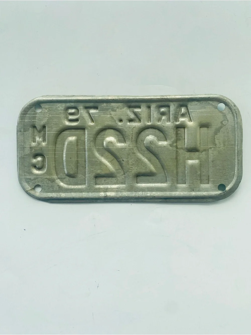 Arizona Motorcycle License Plate 1979